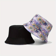 Creative Oil Painting Bucket Hat for Men Women Outdoor Sun Protection