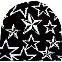Goth Pentagram Beanie Y2K Star Knit Hat