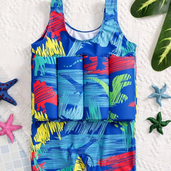 Comfy Toddler Swimwear Floating One Piece Swimsuit for Kids