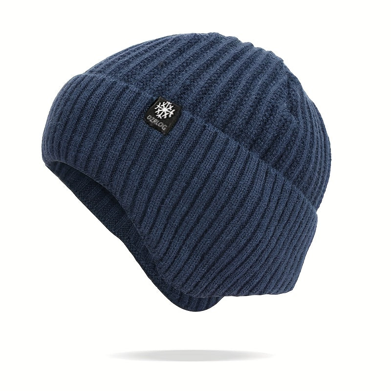 Outdoor Skiing Knitted Hat Thickened Ear Protection Beanie & Scarf