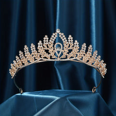 Rhinestone Leaf Ladies Crown Wedding Headwear Crystal Hair Hoop