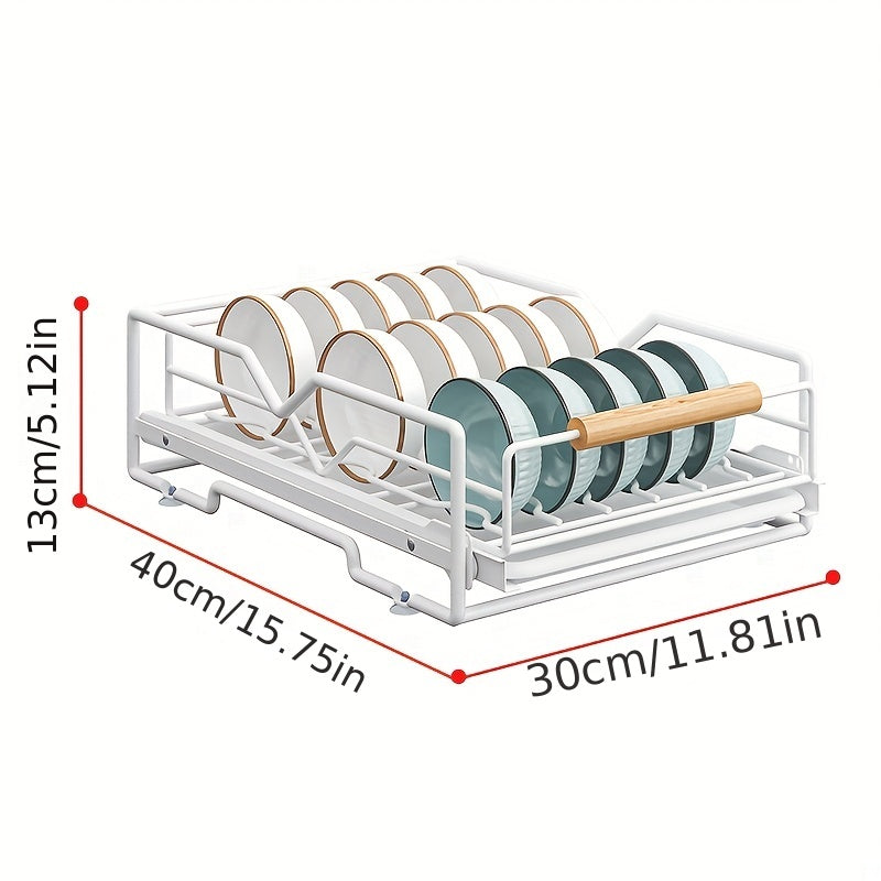 Kitchen Drain Dish Rack Iron Plate Drying Rack Large Capacity Dish Drainer