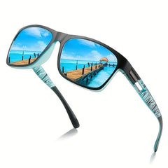 Polarized Square Frame Sunglasses for Men and Women