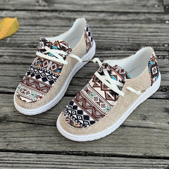 Women's Matching Square Pattern Skate Shoes