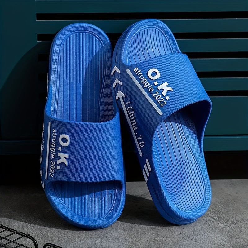 Men's Lightweight Non Slip Open Toe Quick Drying Slides