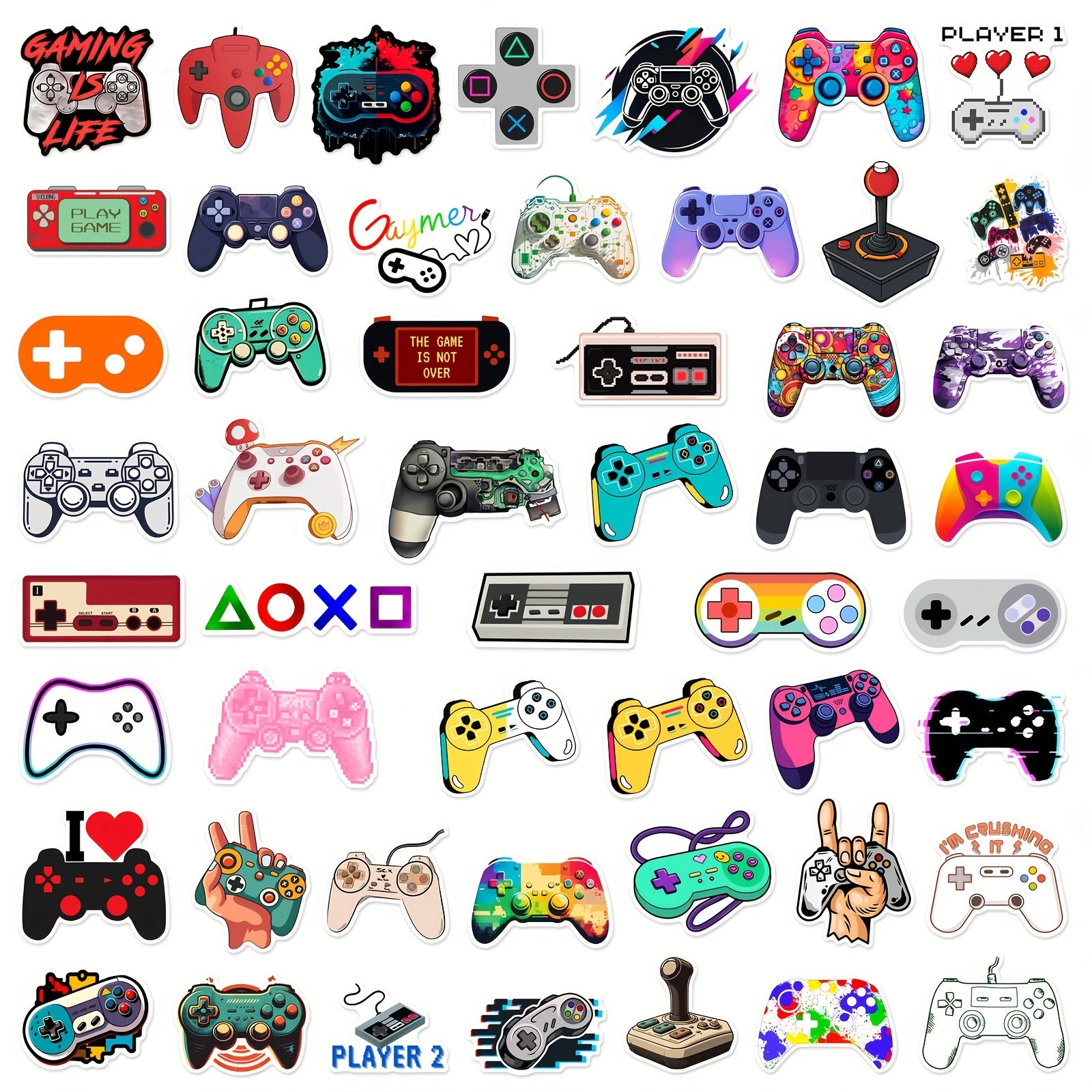50 Pcs Game Console Graffiti Sticker Waterproof Sticker