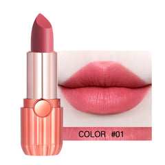 12-Color Long-Lasting Nude Matte Lipstick Set in Classic Red and Brown Shades