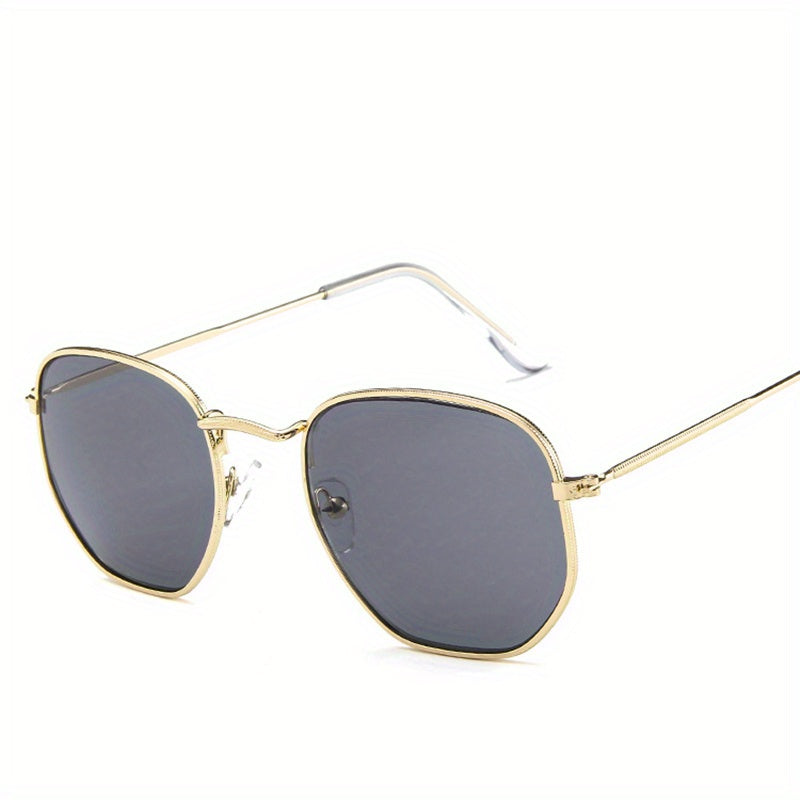 Square Metal Frame Sunglasses Polarized Glasses for Driving