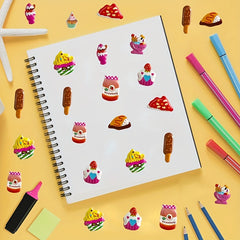 12pcs Dessert Sticker Crafts Scrapbooking Kids Puffy Children Stickers