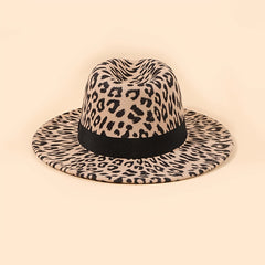 Leopard Print Fedora Hat Cap Hats For Women Men Outdoor Hat