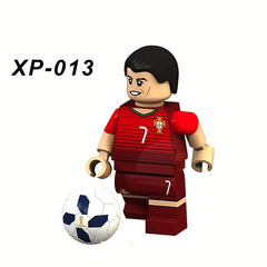 8 Football Stars Minifigures Brick Blocks for Kids