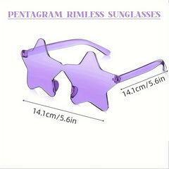 4pcs Pentagram Sunglasses Candy Glasses For Party