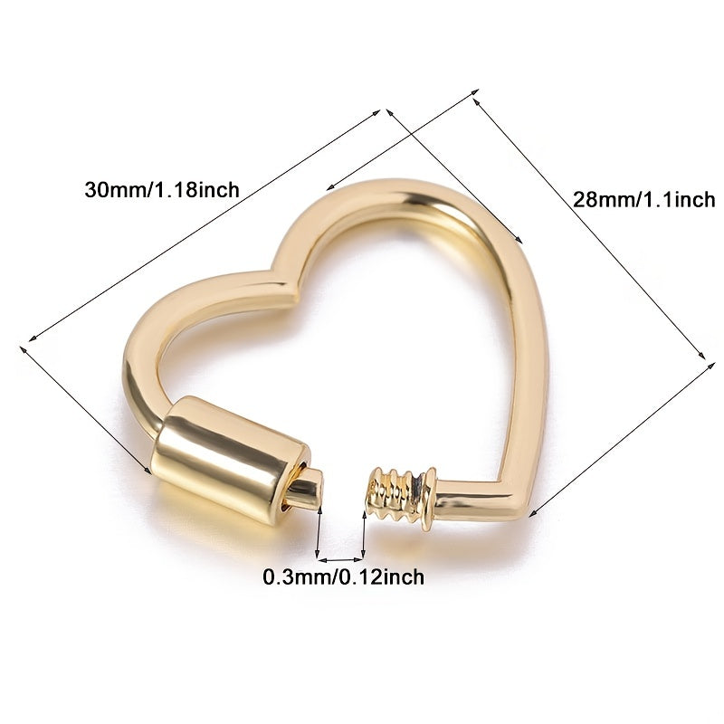 10pcs Heart Shaped Carabiner Key Chain for Outdoor Activities