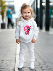Unicorn Print Hoodies Pants Set for Girls Boys