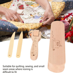 Wooden Seam Roller Kit Tailor Clapper Sewing Supplies