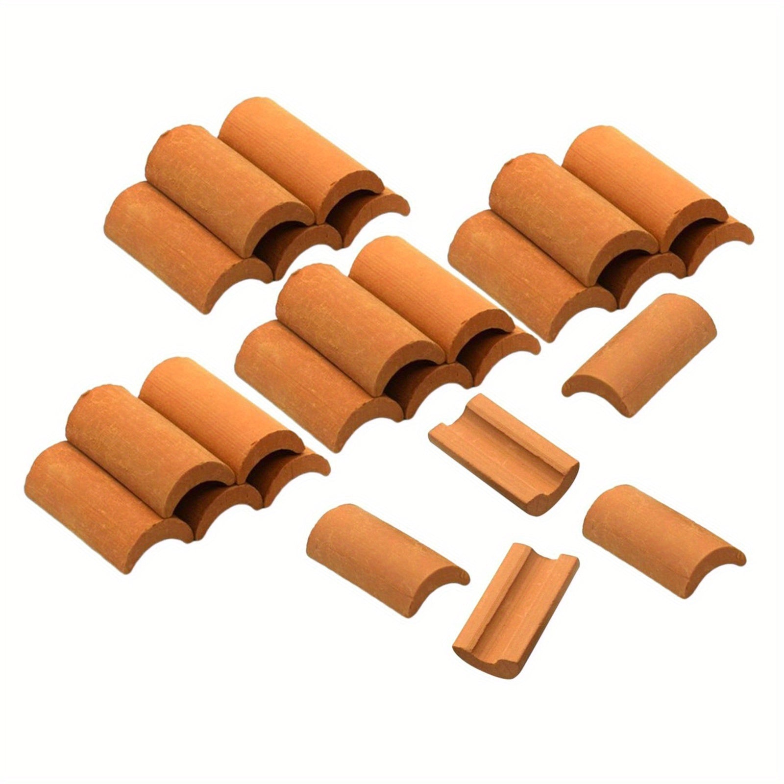 60pcs Clay Roof Tiles 120pcs Assorted Styles DIY Fairy Gardens & Crafts