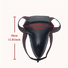 Men's Boxing Groin Protector Adjustable PU Leather Maximum Protection