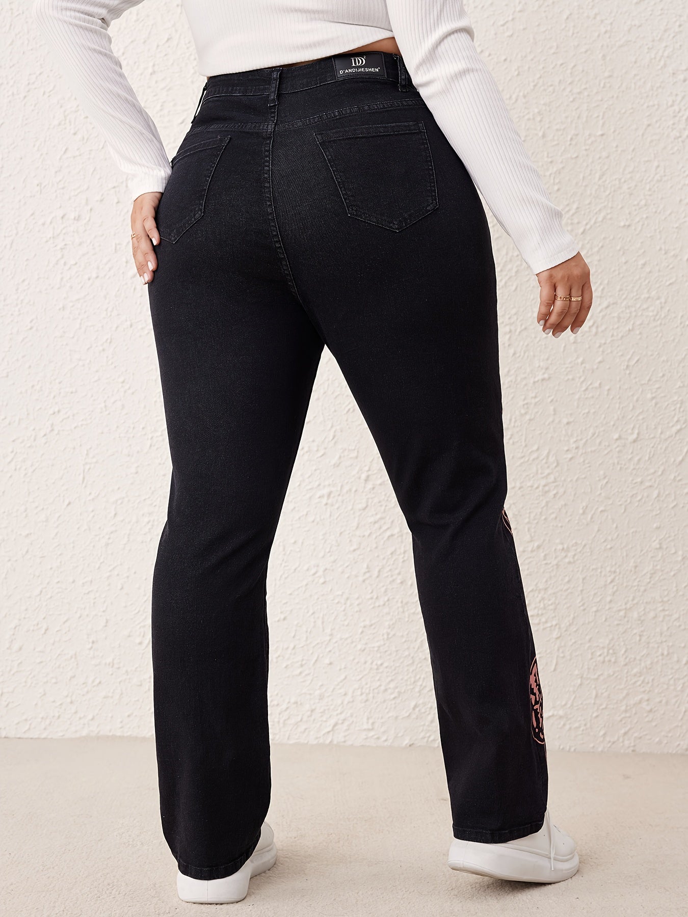 Gothic Jeans Women's High Waisted Straight Leg