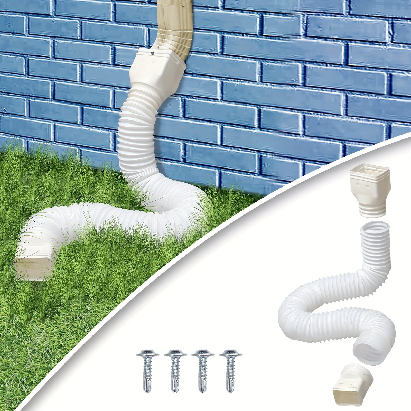 Downspout Extender Telescopic Rain Gutter Drain Extension Flexible Tool