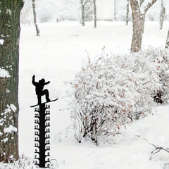 Snow Gauge Christmas Snowflake Snowfall Measuring Stick Garden Stake