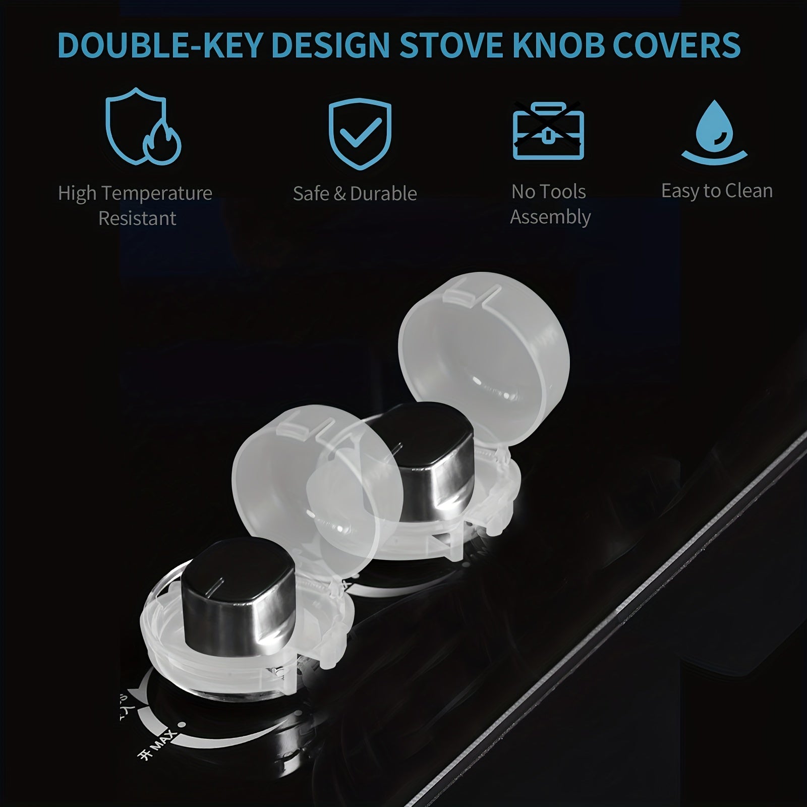 8pcs BBQ Grill Gas Switch Protective Covers