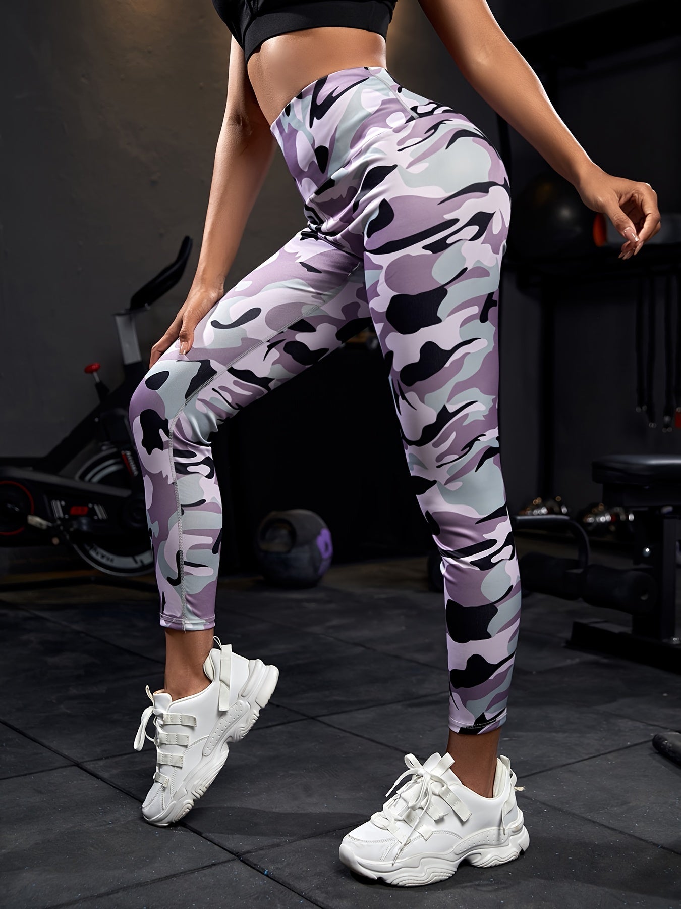 High Waisted Camo Leggings for Women