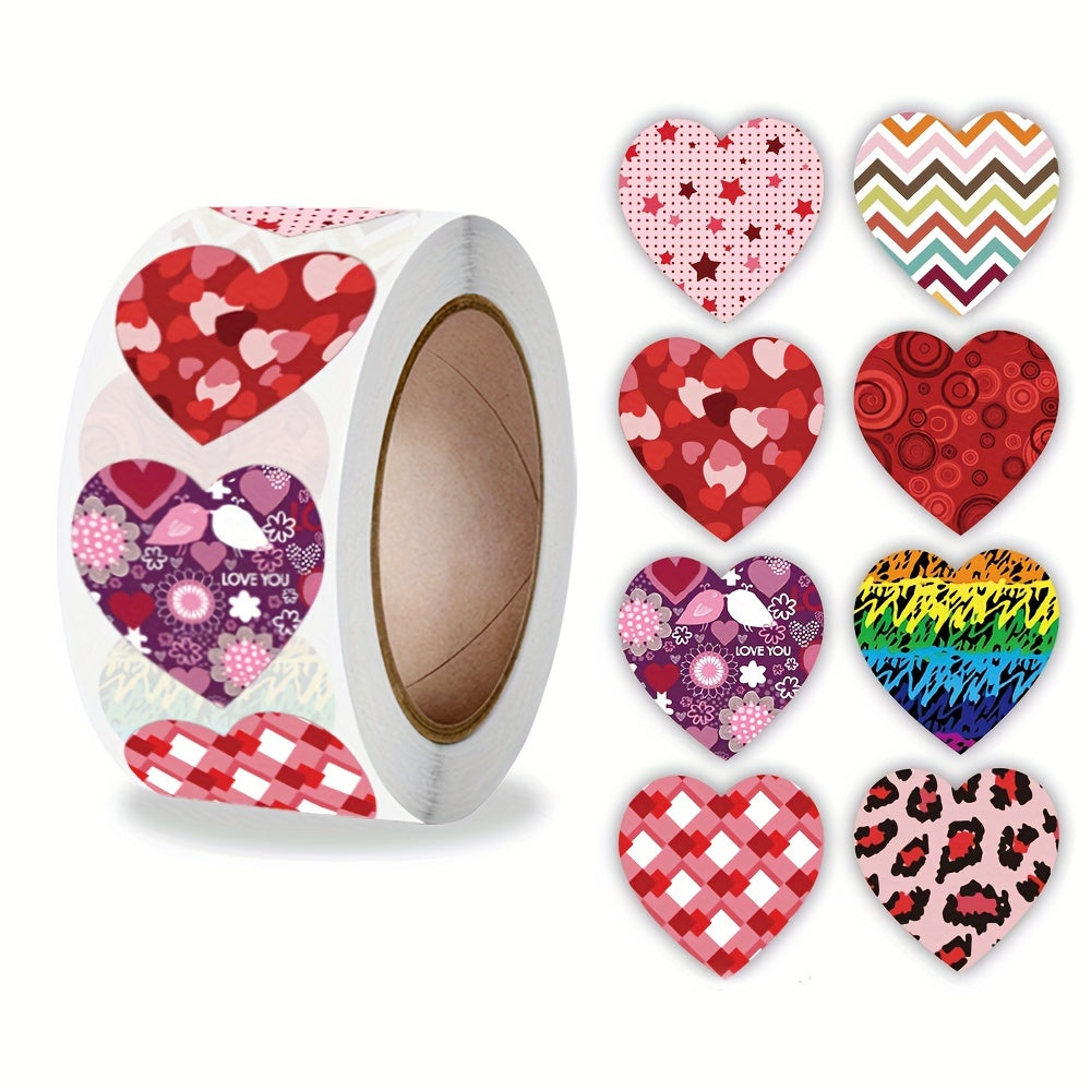 500pcs Heart Shaped Birthday Party Sticker Scrapbooking Label