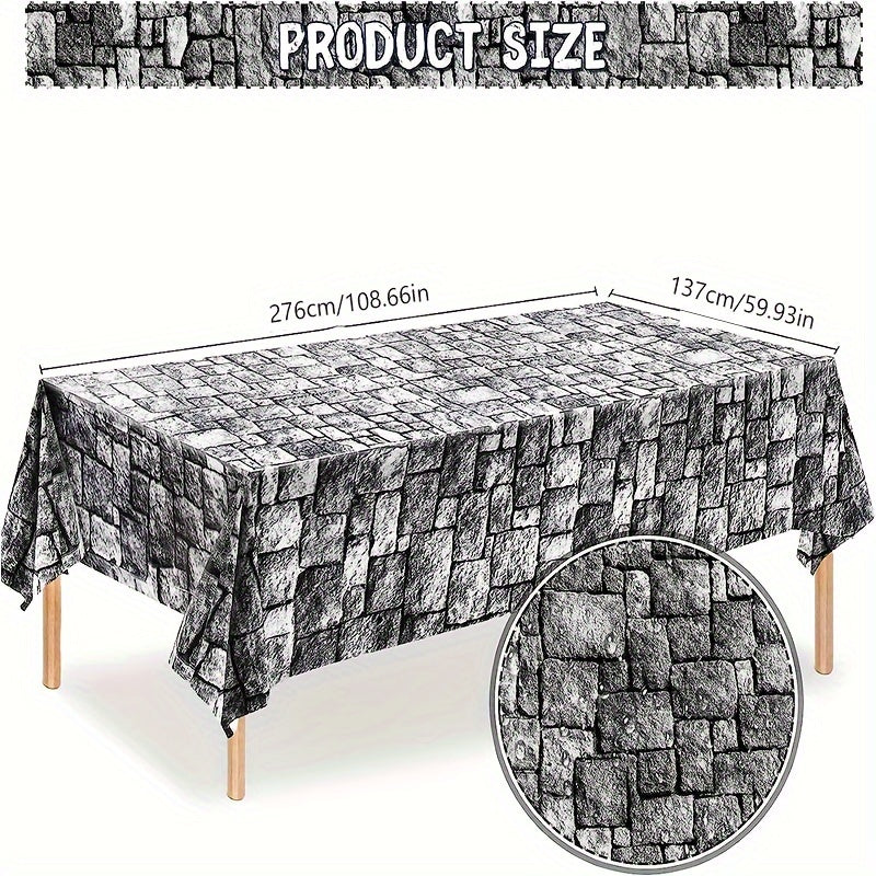 Stone Wall Halloween Tablecloth 2pcs