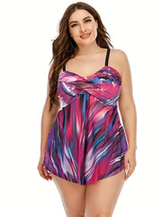 Wrap V Neck Tankini Set Women's Two Piece Swimwear
