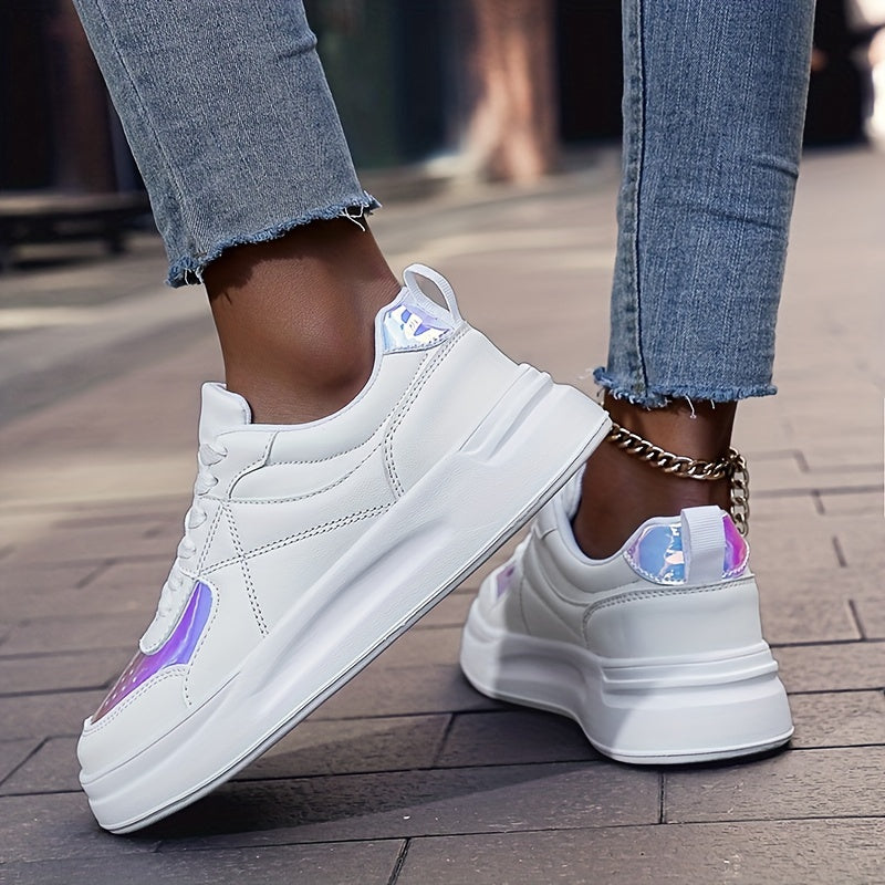 Colorful Flat Heighten Skate Shoes Casual Wear