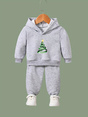 Girls 2pc Christmas Tree Hoodie & Sweatpants Set