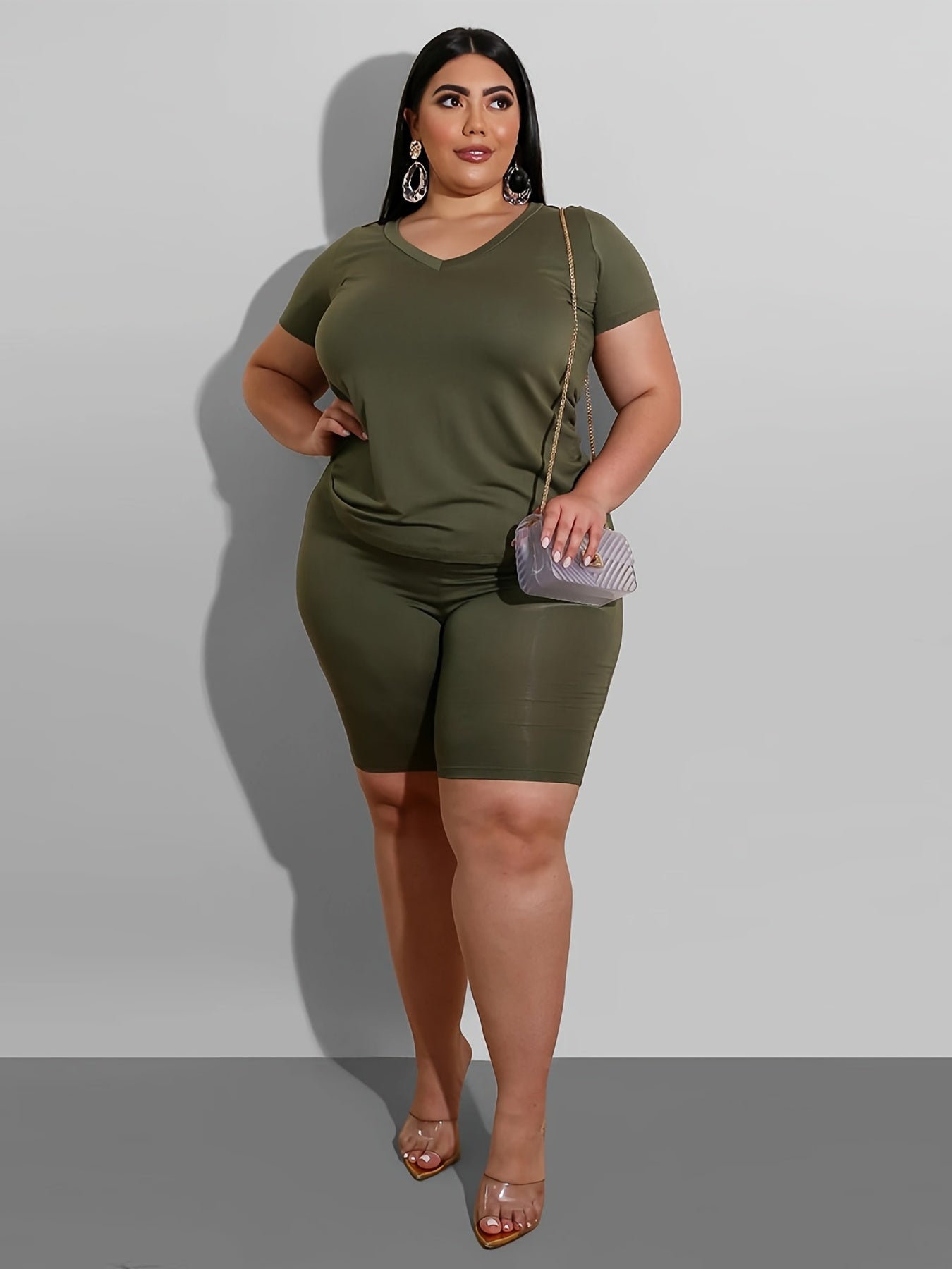 Short Sleeve Tee & Biker Shorts Set
