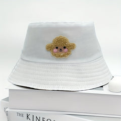 Kids Sheep Embroidered Sun Hat for Outdoor Hiking