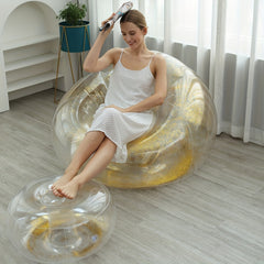 Inflatable Beanbag Lounge Chair - Portable for Home Office Outdoor