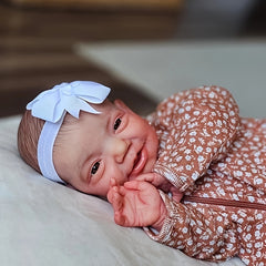 20 Inches Reborn Doll Soft Cloth Body Hand painted Hair Capillaries Visible