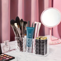 Acrylic Cosmetic Organizer for Eyebrow Pencils and Brushes - Makeup Storage Box