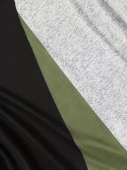 Colorblock Button Tank Top V Neck Sleeveless Casual Summer Top
