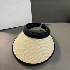 Straw Visor Hat UV Protection Sun Hat for Women