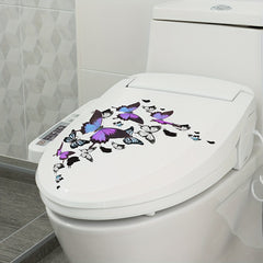 Colorful Butterfly Toilet Sticker, Decorative Waterproof PVC Wall Sticker