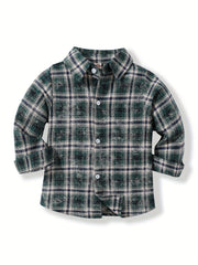 Boys Plaid Shirts Long Sleeve Button Down Tops Spring Fall Outwear