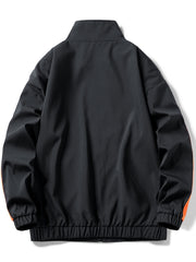 Men's High Neck Zip Up Jacket Coat For Spring Fall