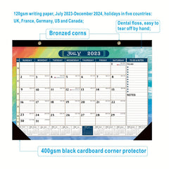 2023 Desktop and Wall Calendar Set, July-Dec, Matte Cover, Writing Paper