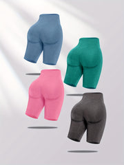 Women's Seamless Yoga Shorts for Fitness and Sports