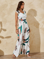 Boho Summer Women Clothing Sleeveless High Waist Jumpsuit