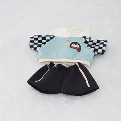 Cartoon Doll Clothes Set Top & Shorts Printed Sportswear 2 Colors for Dolls