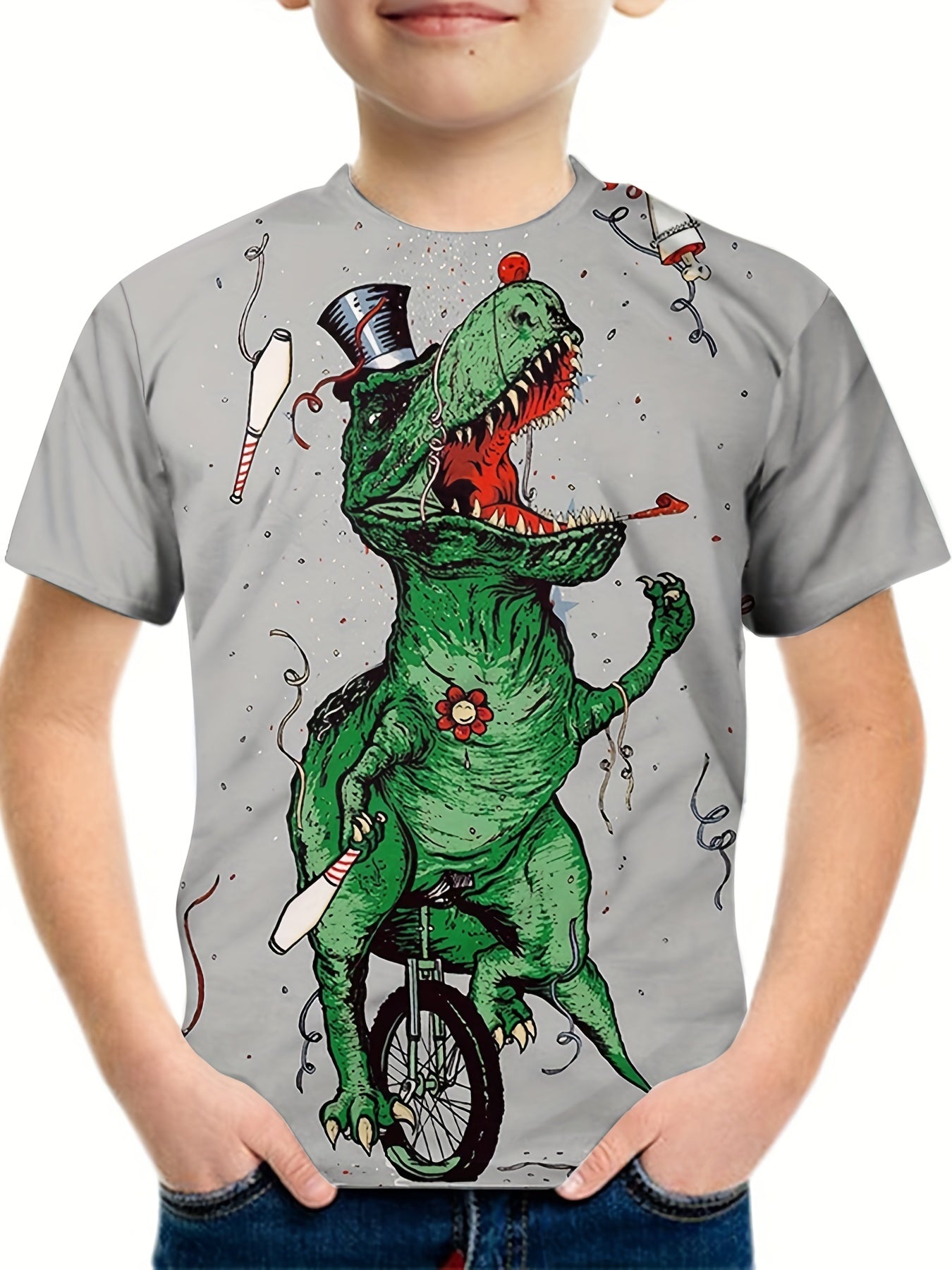 Boy's T Rex Graphic T shirt 3D Print Casual Tee