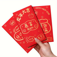 10pcs Chinese Dragon Year Red Envelopes Money Pockets
