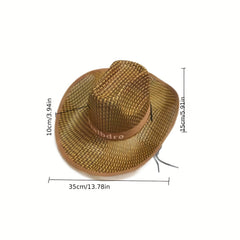 Men's Sun Protection Cowboy Hat with Wide Brim