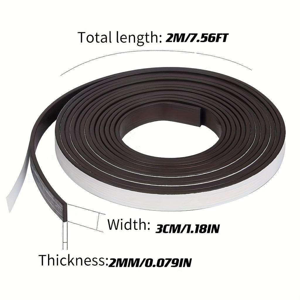 Flexible Magnetic Tape Roll Strong Adhesive Craft DIY Projects Whiteboards