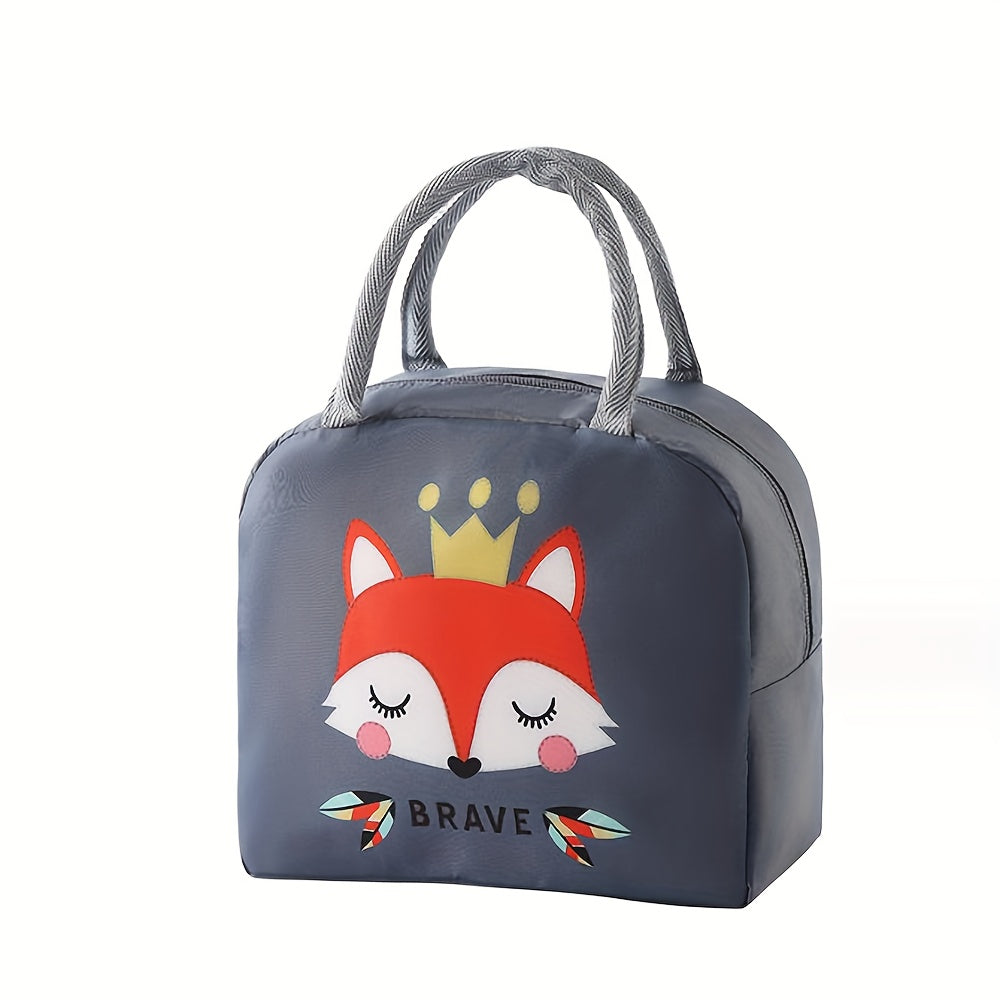 Cartoon Portable Lunch Bag Aluminum Foil Insulated Bento Bag
